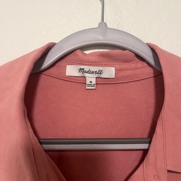 Madewell Long-Sleeve Lusterweave Hartfield Crop Button Down Shirt - Picture 5 of 6